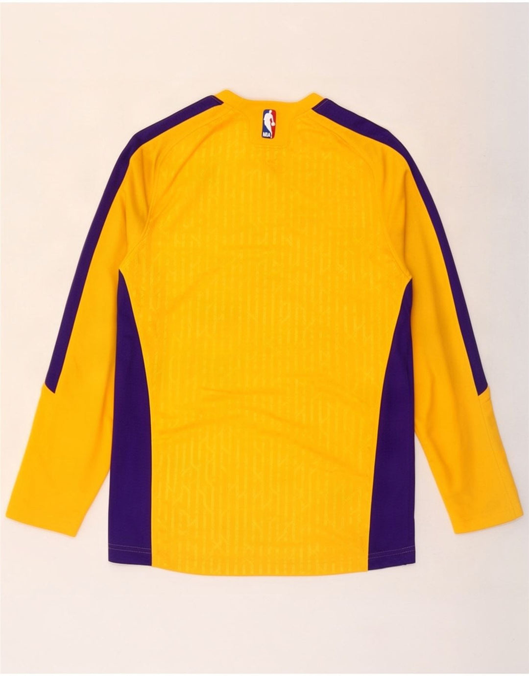 Adidas Herren Lakers Graphic Top Langarm Klein Gelb Farbblock