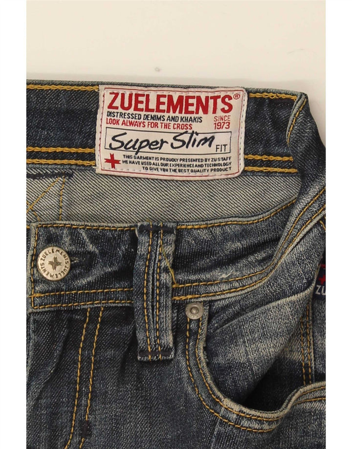 Zu Elements Damen Distressed Skinny Jeans W26 L31 Blaue Baumwolle