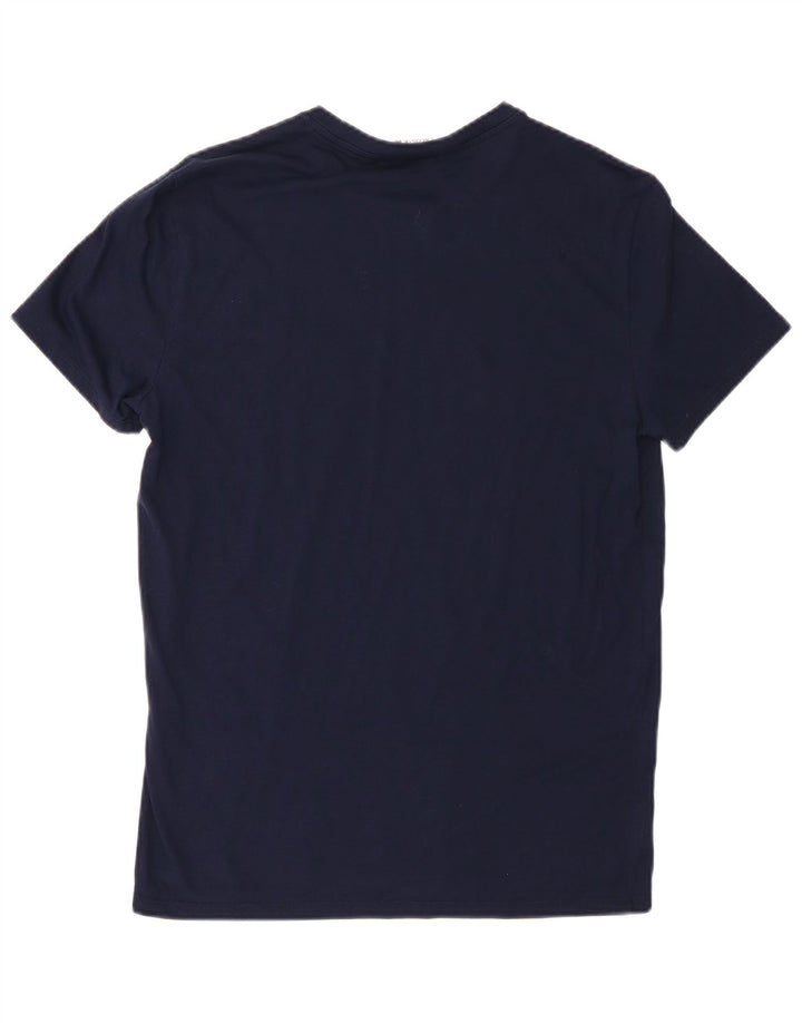 Lacoste Herren-T-Shirt mit normaler Passform, Größe 4, mittelmarineblaue Baumwolle