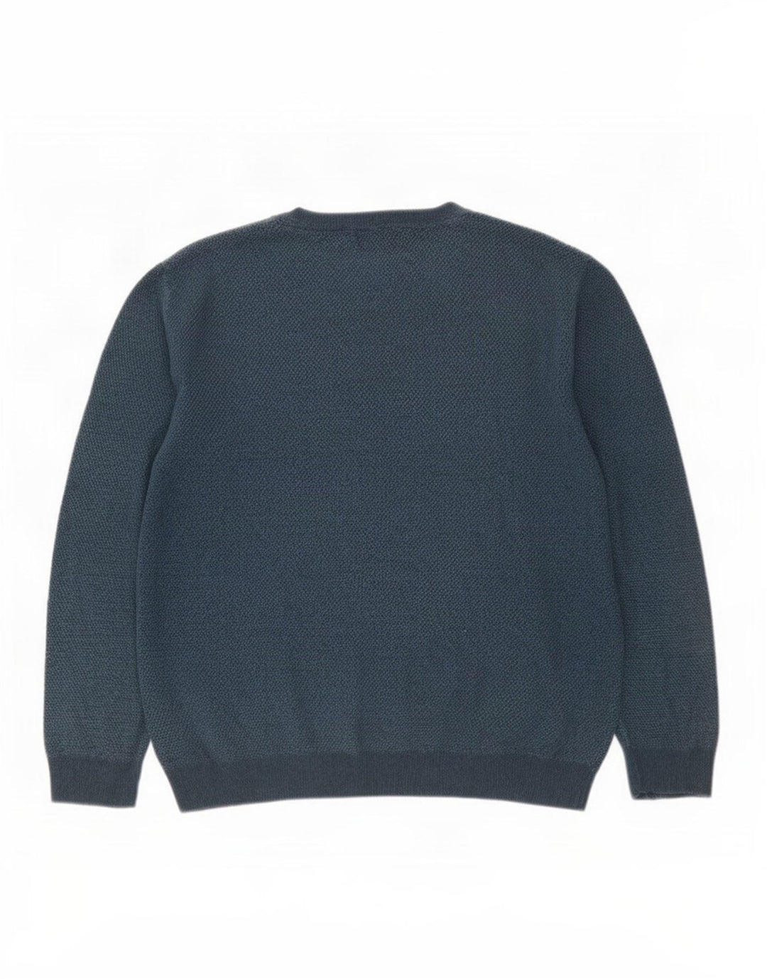 Marks & Spencer Herren-Pullover mit Rundhalsausschnitt, Größe L, aus blauer Baumwolle