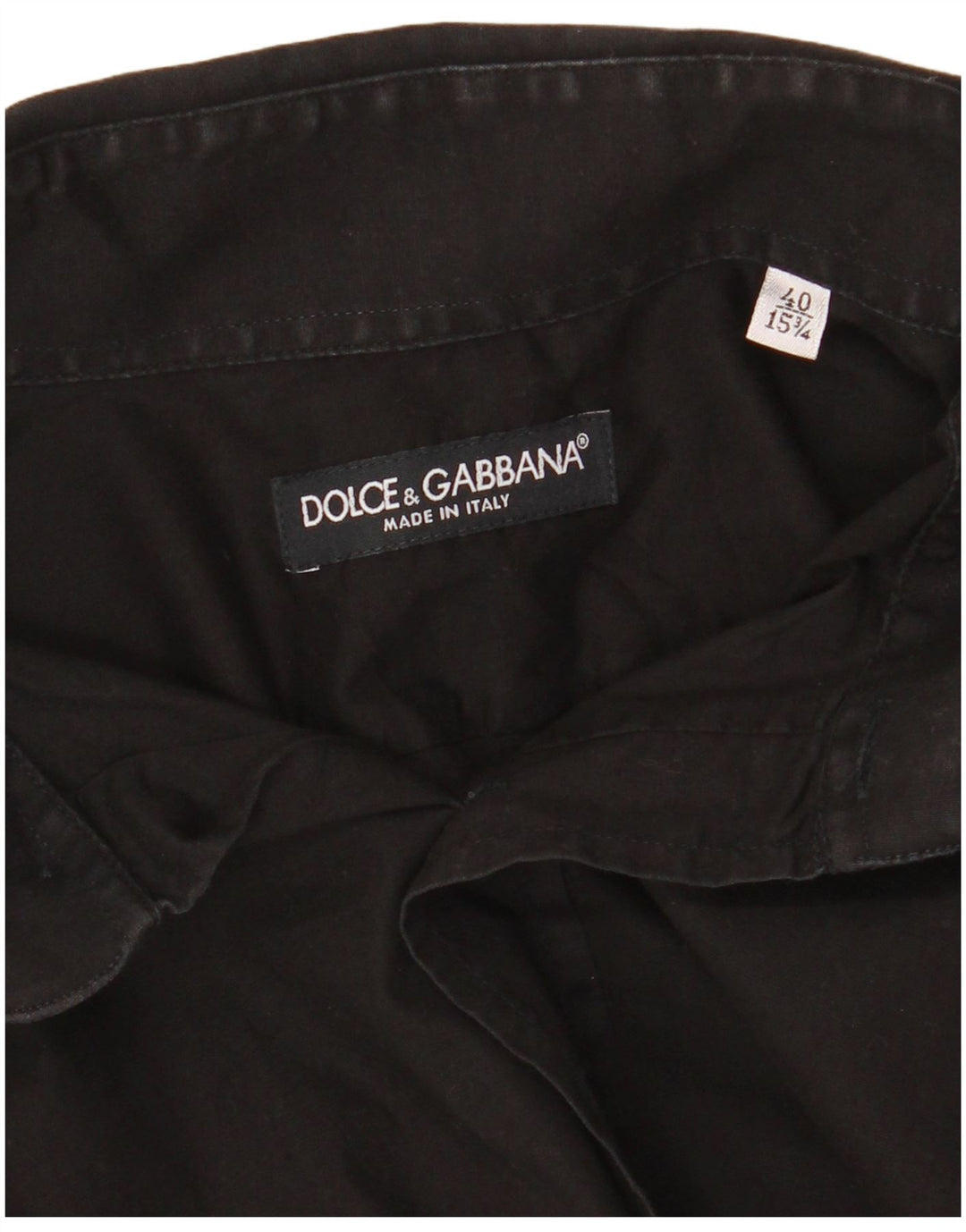 Dolce & Gabbana Herrenhemd Größe 40 15 3/4 Medium Schwarz