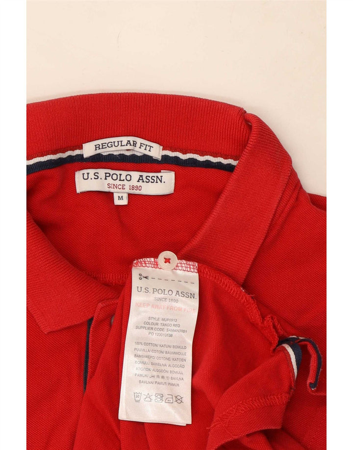 U.S. Polo Assn. Grafisches Herrenhemd in normaler Passform aus mittelroter Baumwolle