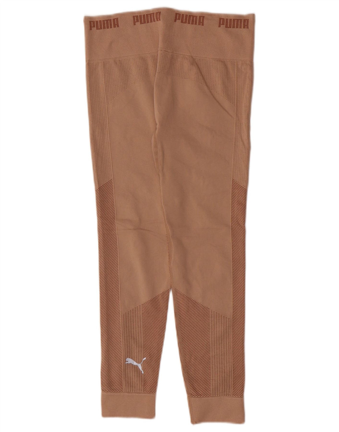 Puma Womens Crop Graphic Leggings UK 12 Medium Beige Geometrisches Nylon