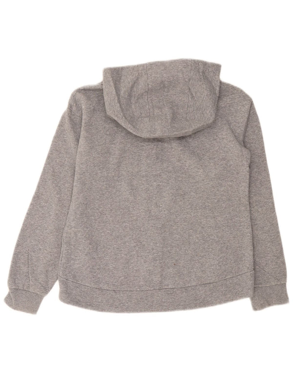 Nike Mädchen-Kapuzenpullover mit Reißverschluss, 12–13 Jahre, groß, grau gefleckte Baumwolle