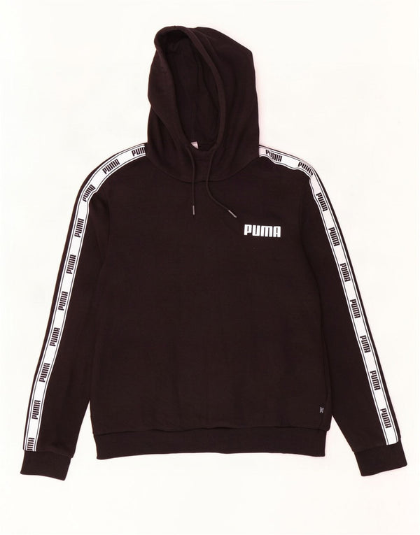 Puma Damen Grafik-Hoodie-Pullover, groß, Schwarz, Farbblock
