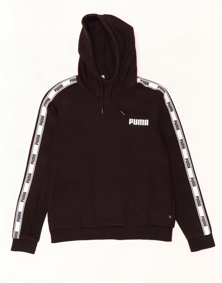 Puma Damen Grafik-Hoodie-Pullover, groß, Schwarz, Farbblock