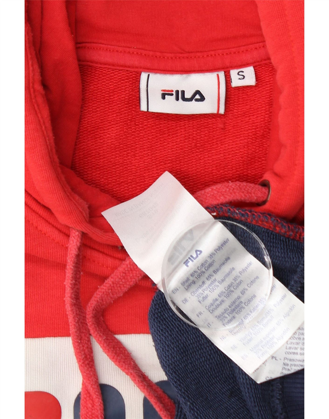FILA Damen-Kapuzenpullover mit Grafik, klein, mehrfarbig, Farbblock