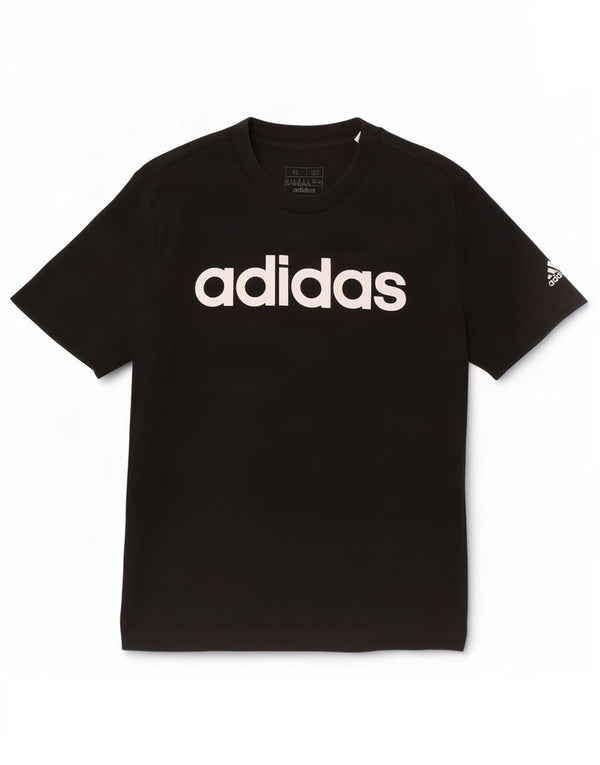 Adidas Damen Slim Fit Graphic T-Shirt Top UK 20/22 XL Schwarz Baumwolle