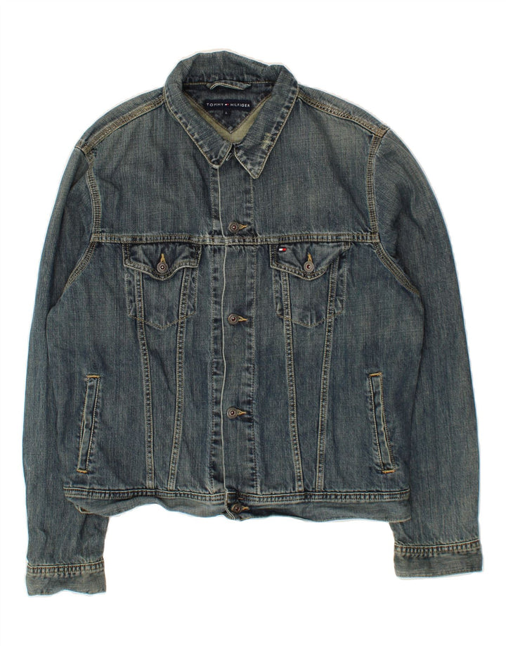 TOMMY HILFIGER Mens Denim Jacket UK 40 Large Blue Cotton Vintage Tommy Hilfiger and Second-Hand Tommy Hilfiger from Messina Hembry 