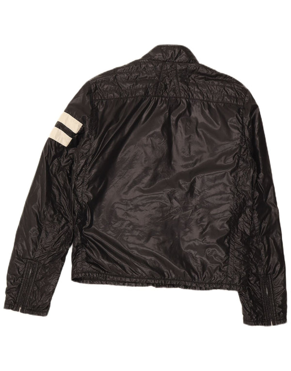 Moncler Damen gepolsterte Jacke Größe 2 Medium Schwarz Polyamid