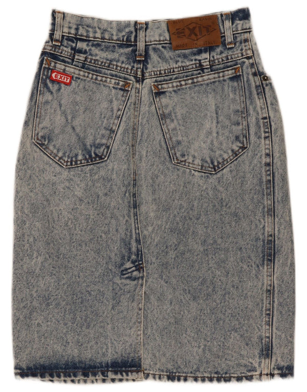 Vintage Damen Jeansrock W27 Kleine blaue Baumwolle