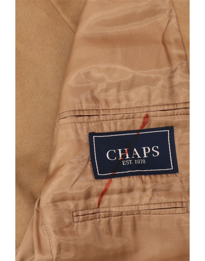 Chaps Herren-Blazer mit 3 Knöpfen, UK 38, Mittelbeige, Polyester