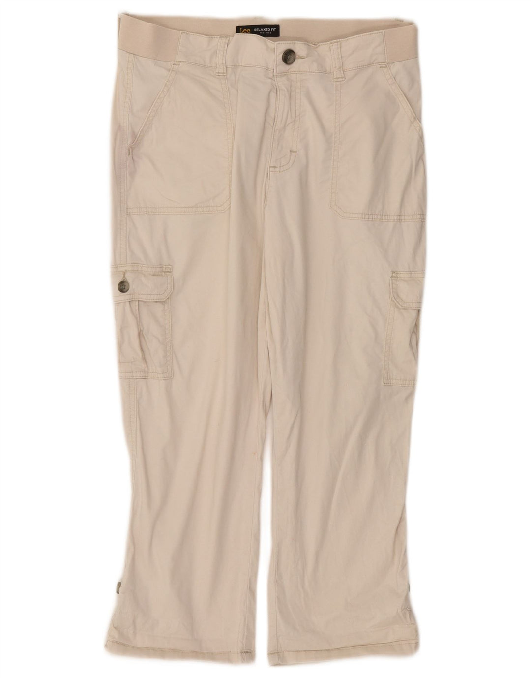 Lee Damen-Caprihose mit entspannter Passform, US 10, M, W32, L22, gebrochenes Weiß