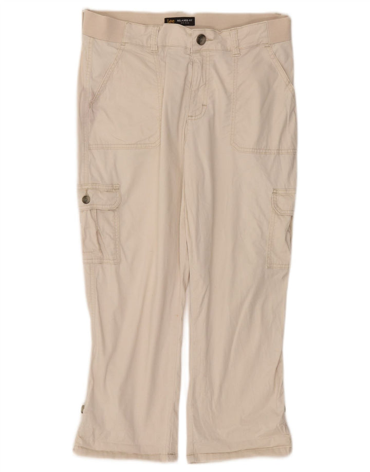 Lee Damen-Caprihose mit entspannter Passform, US 10, M, W32, L22, gebrochenes Weiß