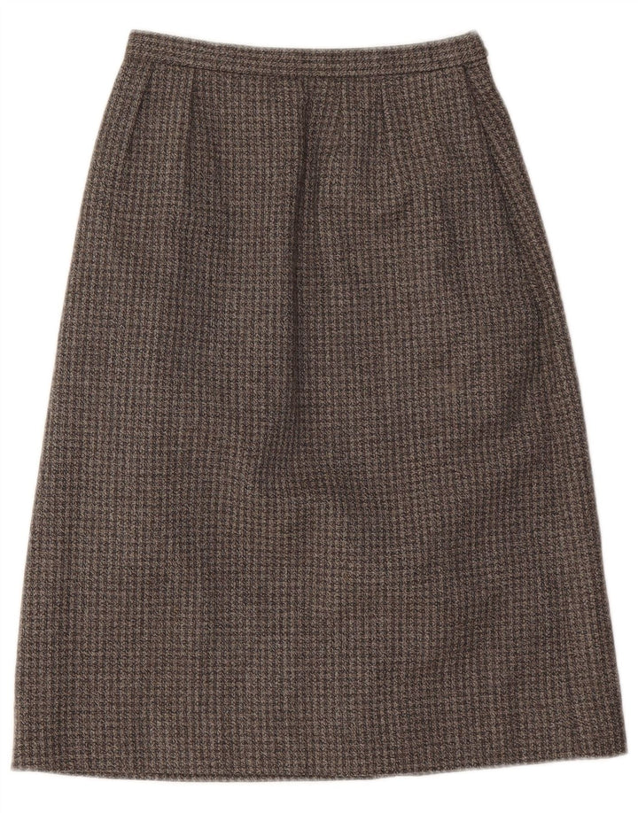 Vintage Damen A-Linie Rock W22 2XS Grau Hahnentritt