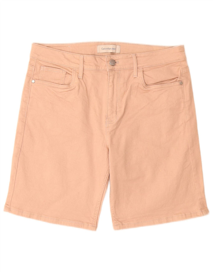 Calvin Klein Herren Denim Shorts W31 Mittelrosa Baumwolle