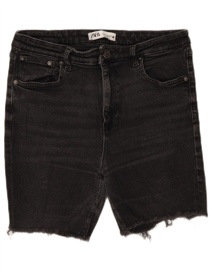 Zara Herren Jeansshorts EU 36 2XL W36 Graue Baumwolle