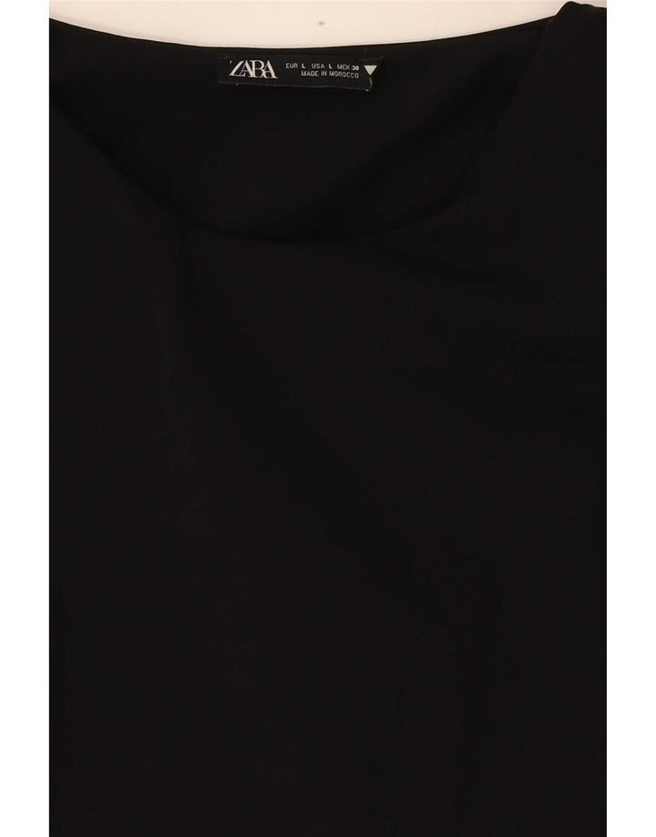 Ärmelloser Damen-Body von Zara, Gr. 44, Größe L, Schwarz, Polyamid