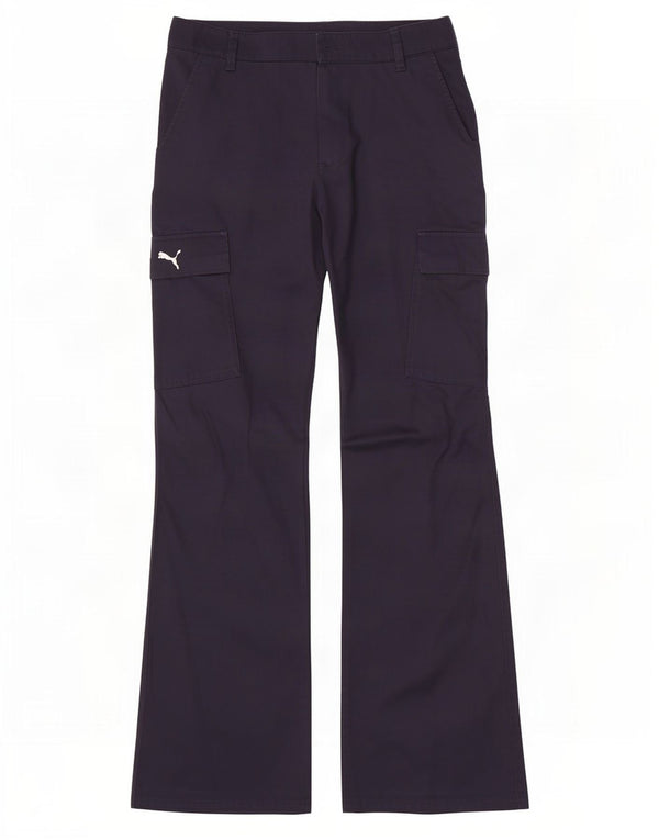 Puma Damen Flare Cargo Hose UK 12 Medium W28 L32 Marineblau Baumwolle