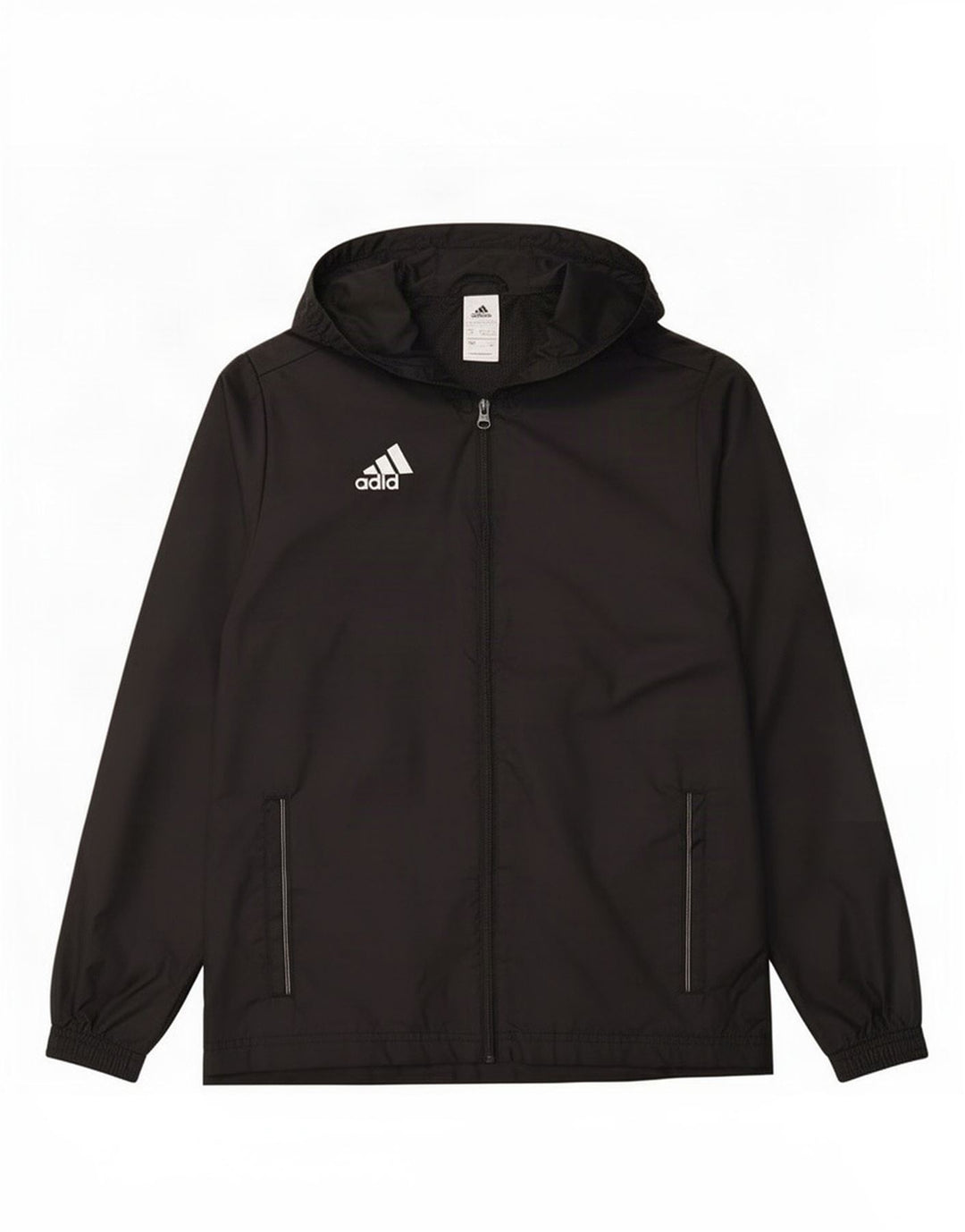 Adidas Jungen Regenjacke mit Kapuze, 13–14 Jahre, schwarzes Polyester