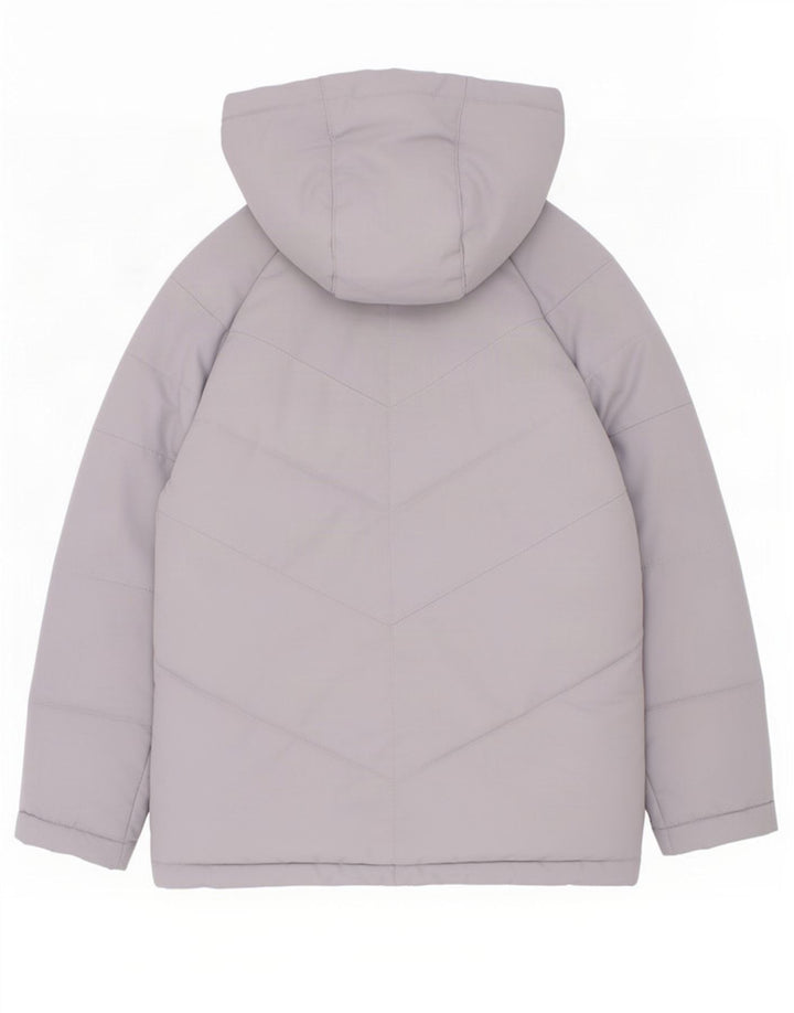 Nike Jungen-Kapuzenjacke, gepolstert, 5–6 Jahre, mittelgraues Polyester