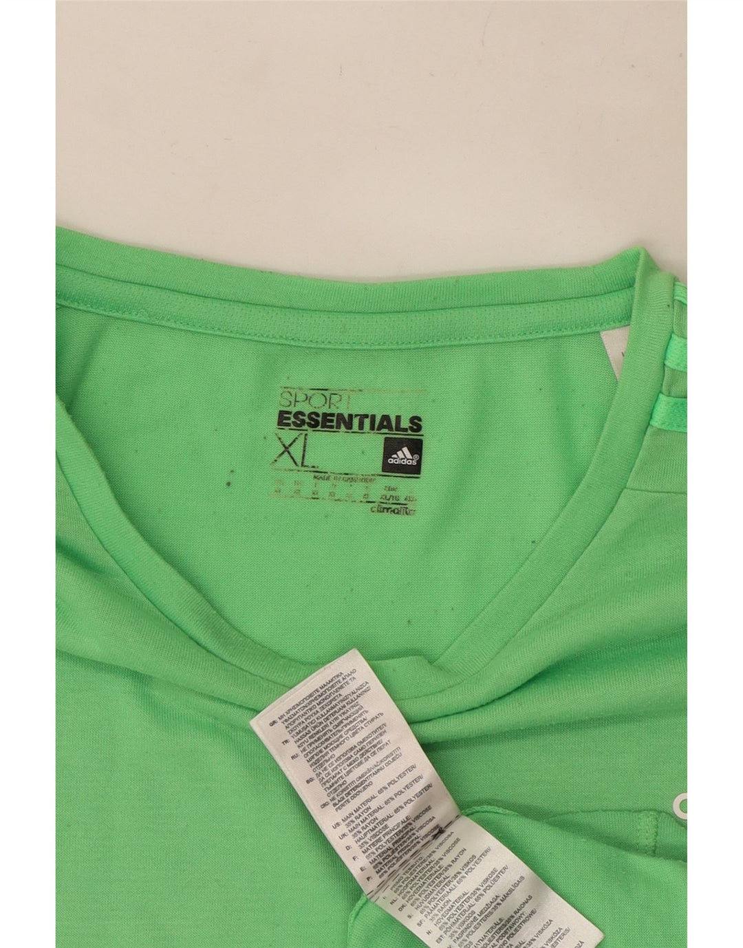 Adidas Herren Climalite T-Shirt Top XL Grün Polyester