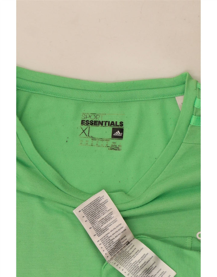 Adidas Herren Climalite T-Shirt Top XL Grün Polyester