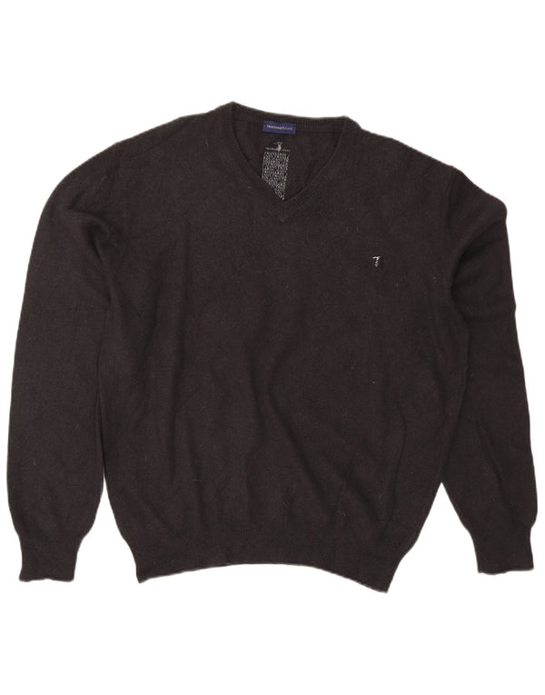 Trussardi Jeans Mens V-Neck Jumper Sweater 3XL Grey
