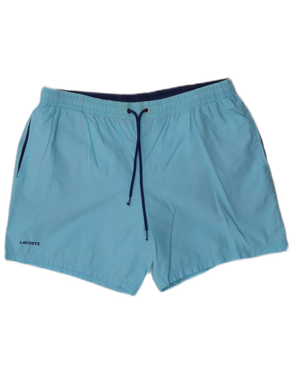 Lacoste Mens Swimming Shorts Size 7 2XL  Blue Cotton