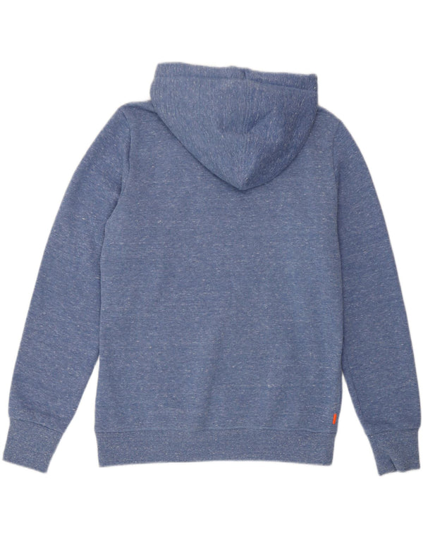 Superdry Graphic Hoodie-Pullover für Damen, UK 14, Größe L, blau geflecktes Polyester