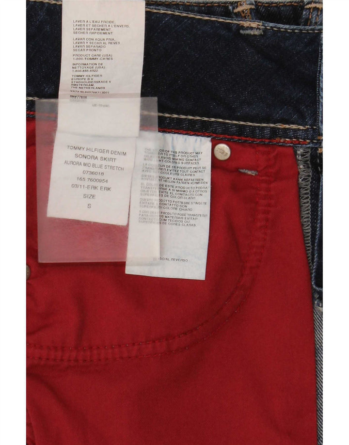 Tommy Hilfiger Damen-Jeansrock, Größe S, W27, Blau, Baumwolle