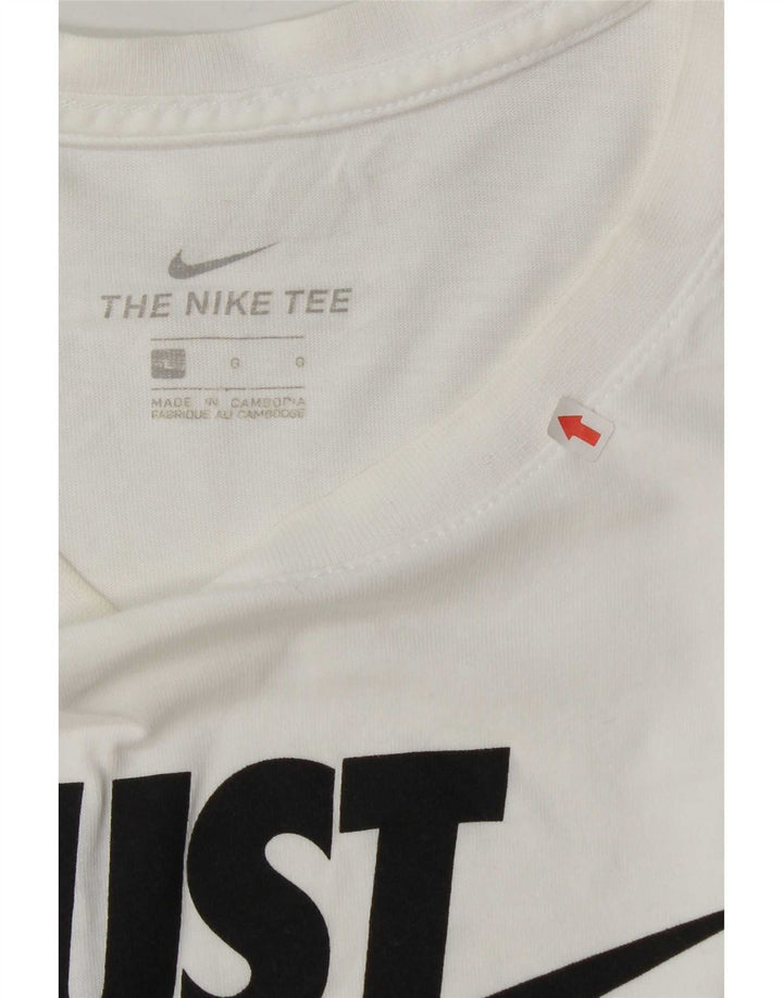 Nike Herren-T-Shirt mit Grafik, Größe L, aus weißer Baumwolle