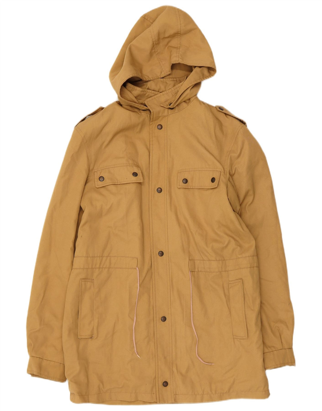 Vintage Herren Kapuzenparka Jacke UK 38 Medium Beige