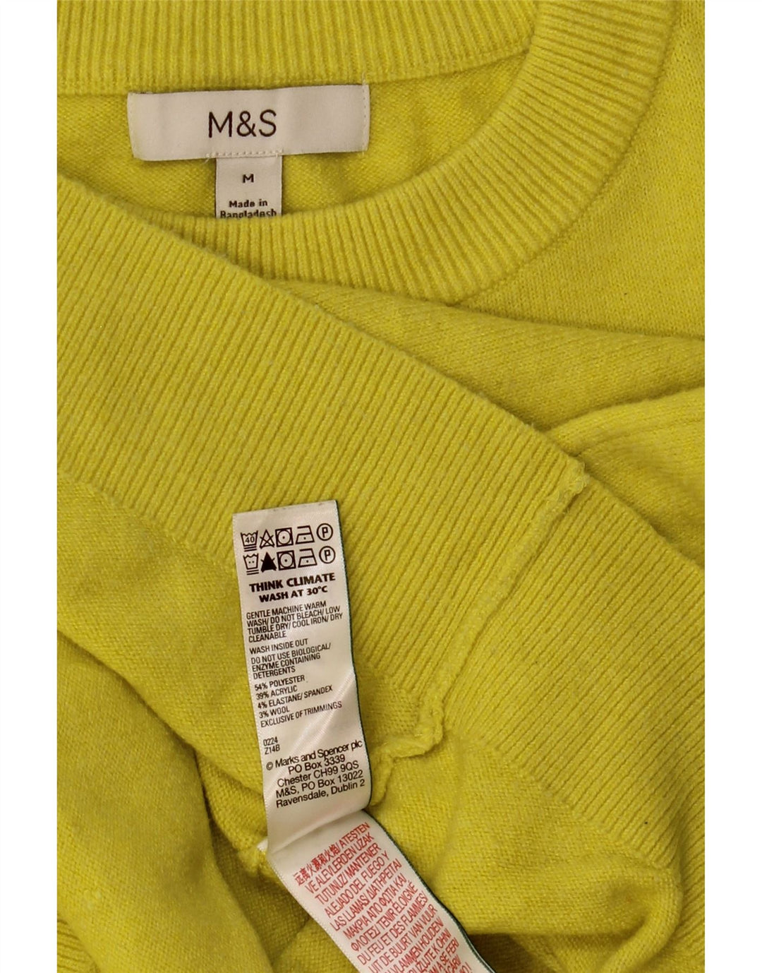 Marks & Spencer Damen-Pullover mit U-Boot-Ausschnitt, Gr. 14, Mittelgelb
