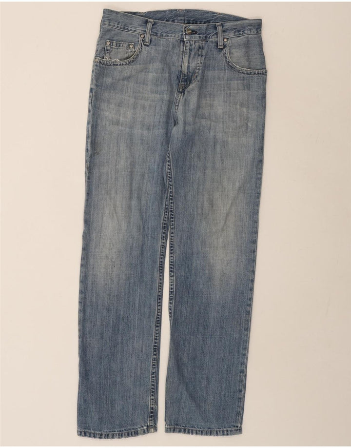 CARHARTT Herren Slim Jeans W30 L32 Blaue Baumwolle