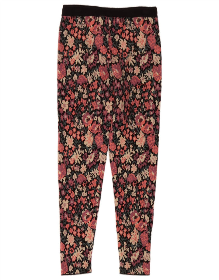 Zara Damen-Leggings, UK 8, Größe S, mehrfarbig, Blumenmuster, Polyester