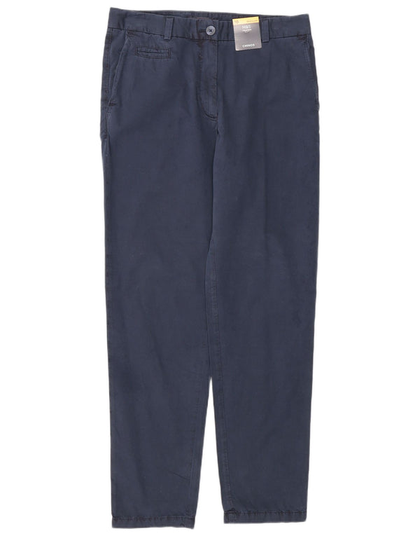 Marks & Spencer Damen Chinohose UK 10 Small W32 L29 Marineblau