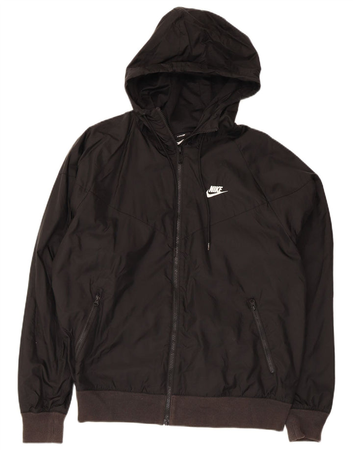 Nike Herren-Regenjacke mit Kapuze, UK 36, Größe S, schwarzes Nylon