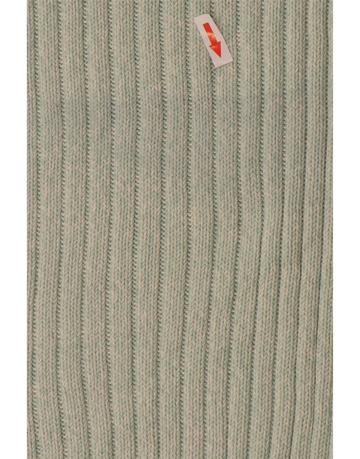 MARKS & SPENCER Damen-Pullover mit Rundhalsausschnitt, UK 20 2XL, grüne Baumwolle