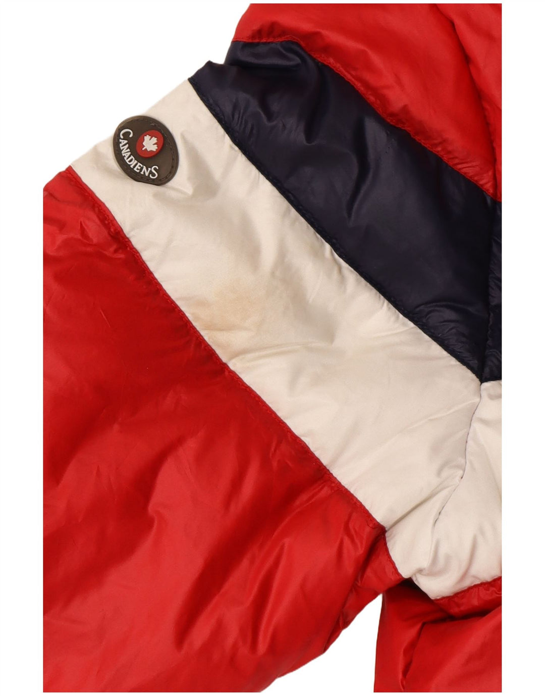 CANADIENS Wattierte Damenjacke mit Kapuze, UK 14, Mittelrot, Farbblock