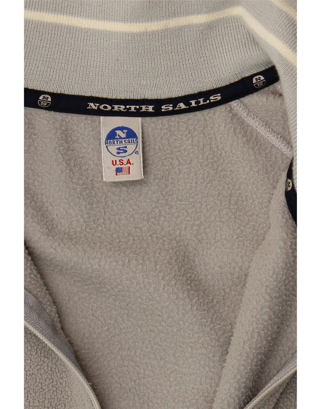 North Sails Herren Fleecejacke UK 40 Large Grau Colourblock Polyester