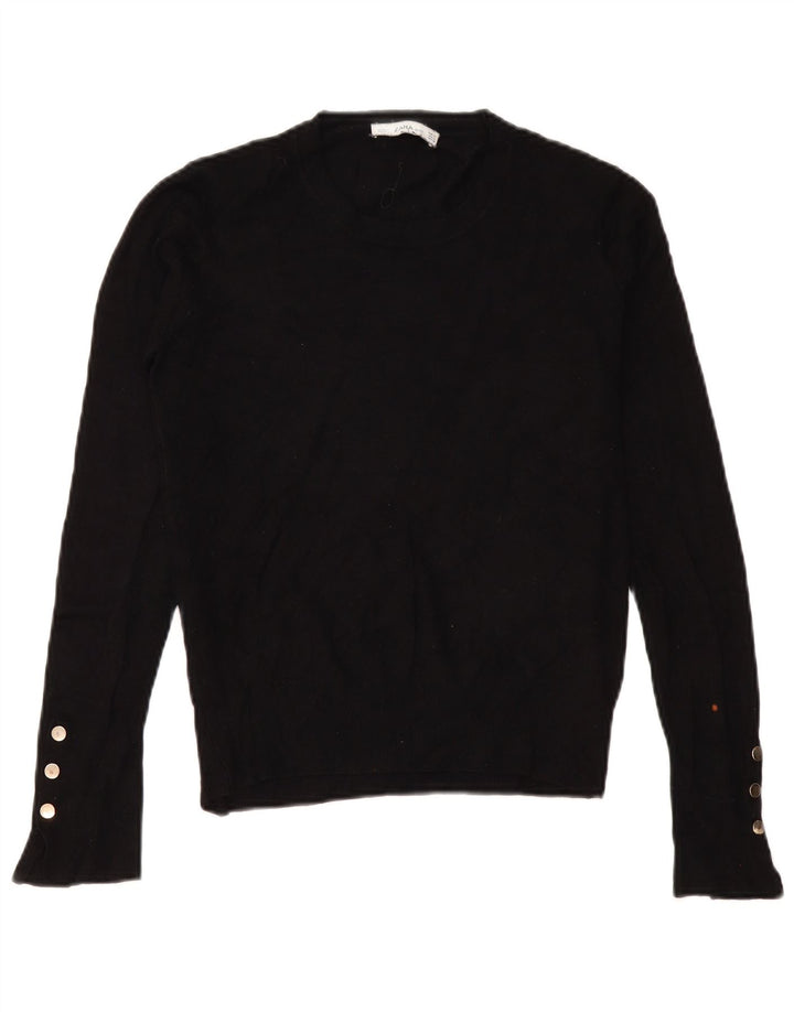 Zara Damen-Pullover mit Rundhalsausschnitt, Gr. 14, mittelschwarz