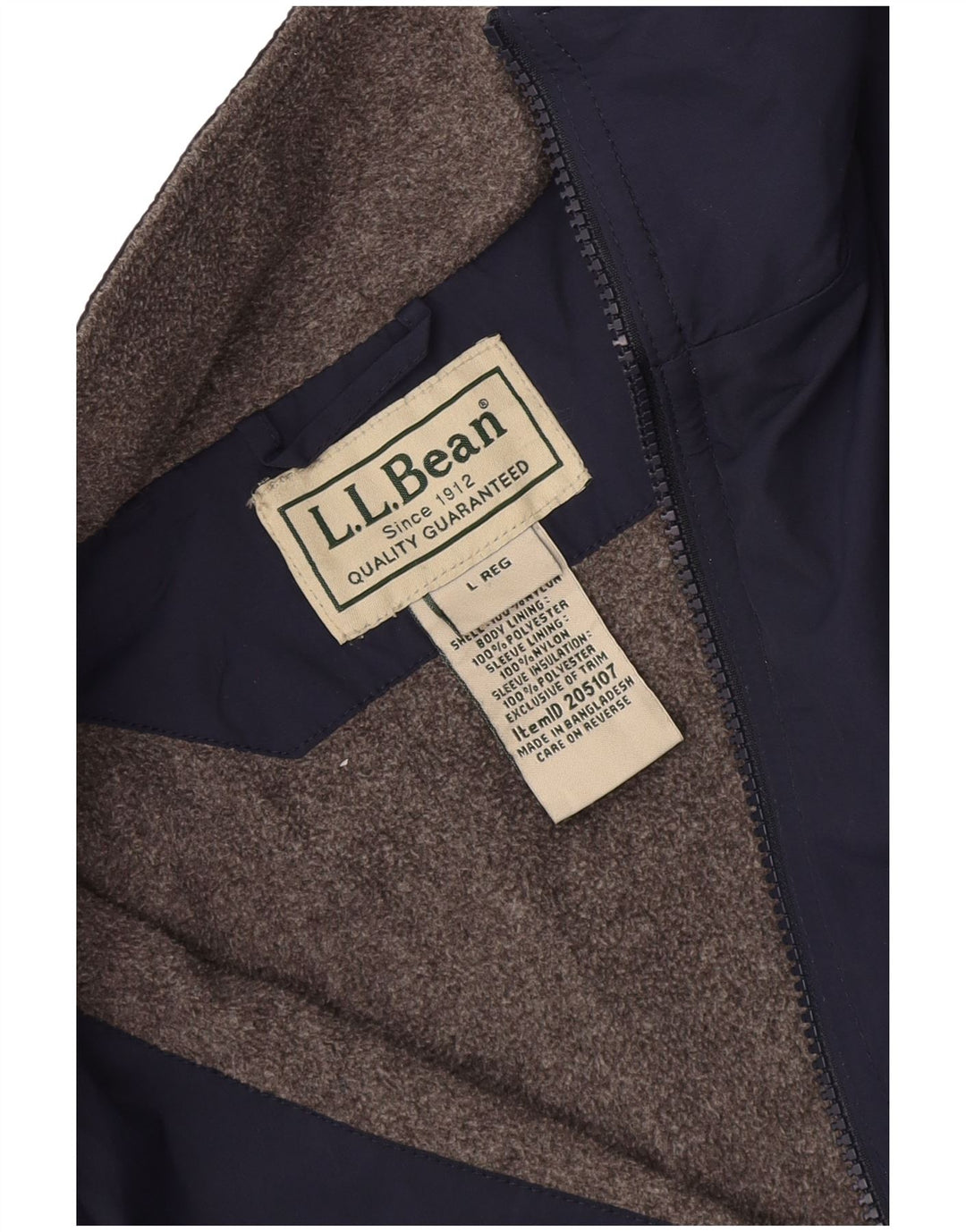L.L.Bean Herren Bomberjacke UK 40 Large Marineblau Polyester