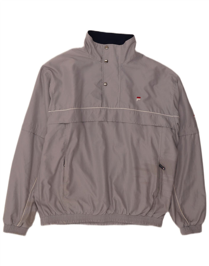 Fila Herren Pullover Trainingsanzug Top Jacke Large Grau Polyester