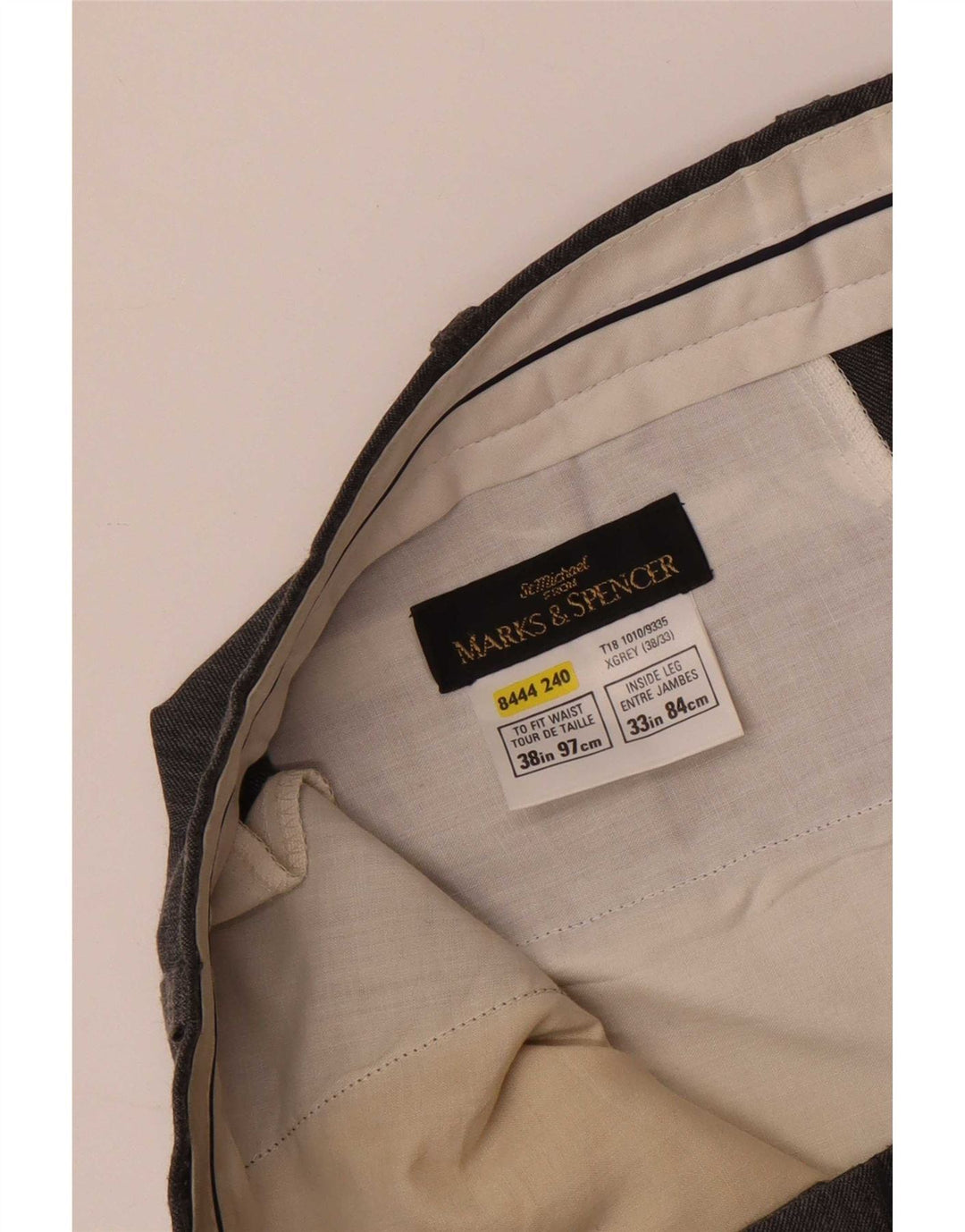 Marks & Spencer Herren St. Michael Gerade Anzughose W38 L33 Grau
