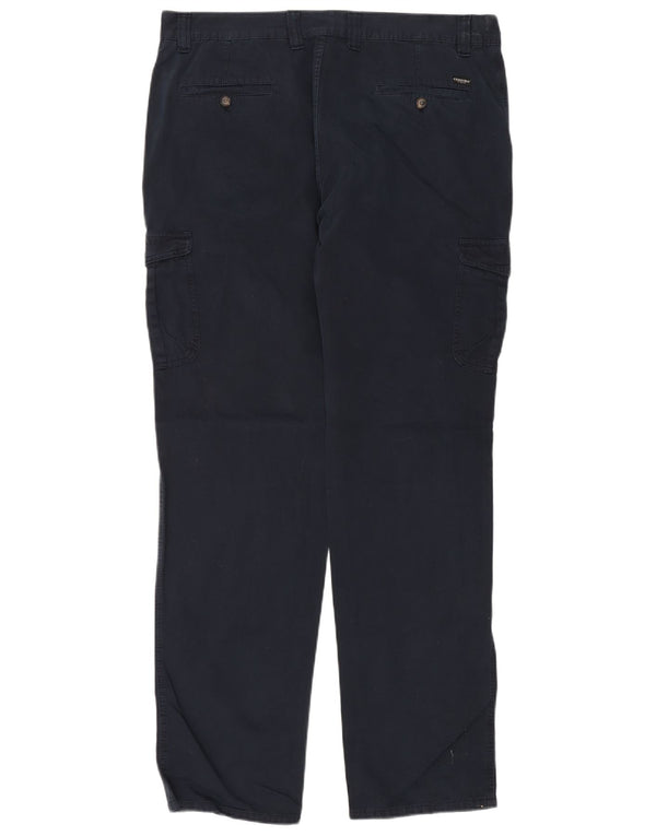 Carrera Mens Straight Regular Cargo Trousers W38 L34 Navy Blue Cotton