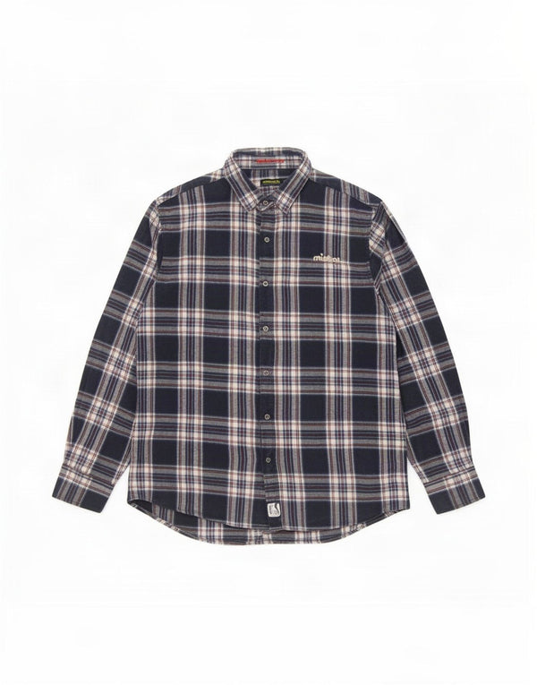 Mistral Herren-Flanellhemd 2XL, marineblau, kariert, Baumwolle