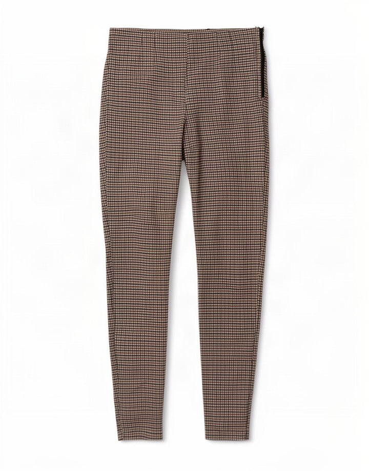 Zara Damen Leggings UK 12 Mittelbraun Gingham