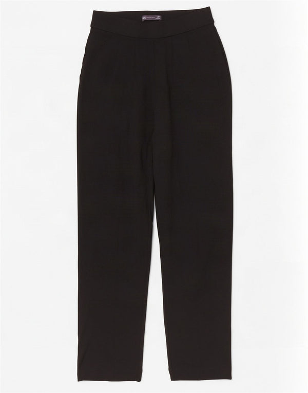 Marks & Spencer Womens Straight Casual Trousers UK 8 Small W28 L28 Black