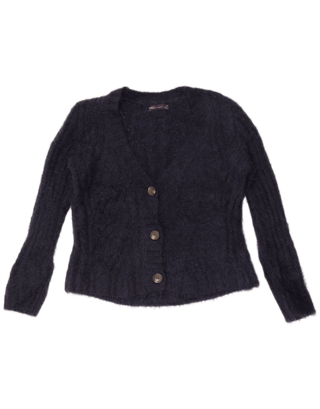 Marks & Spencer Damen-Strickjacke in Übergröße, Gr. 6, XS, Marineblau